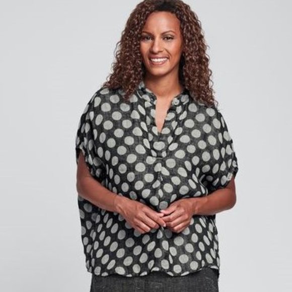 FLAX 'Spartan Eclipse Dot' Top~L~New - Picture 1 of 9